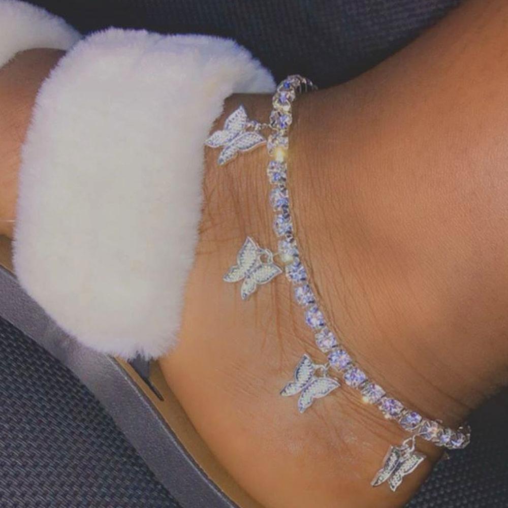 Icy Butterfly Anklet - I Spy Jewelry