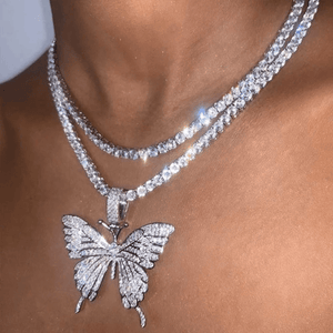 Icy Butterfly Necklace - I Spy Jewelry