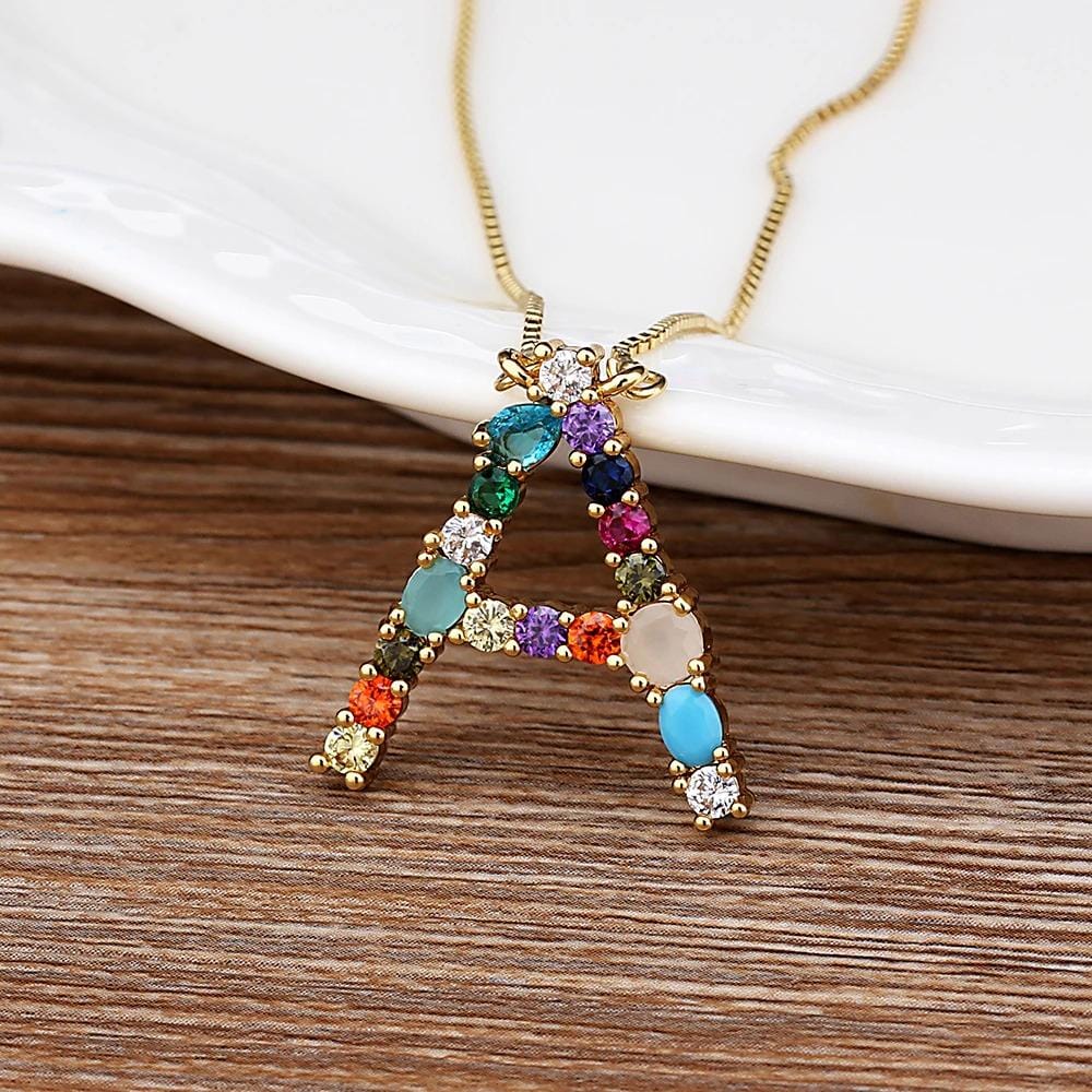 The Rainbow Initial Variety Necklace - I Spy Jewelry