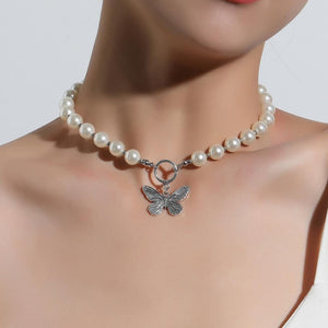 The Annabella Butterfly Pearl Necklace - I Spy Jewelry