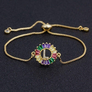 The Rainbow Initial Bracelet - I Spy Jewelry